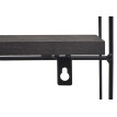 Étagère murale HWC-K76 - Étagère suspendue Étagère flottante - 4 étagères Métal massif-bois industriel 45x45x11cm - gris foncé