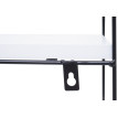 Étagère murale HWC-K76 - Étagère suspendue Étagère flottante - 4 étagères en métal massif-bois industriel 45x45x11cm - blanc