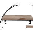Étagère murale HWC-K76 - Étagère suspendue Étagère flottante - 4 étagères Métal Bois massif Industriel 45x45x11cm - naturel
