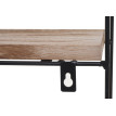 Étagère murale HWC-K76 - Étagère suspendue Étagère flottante - 4 étagères Métal Bois massif Industriel 45x45x11cm - naturel