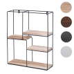 Étagère murale HWC-K76 - Étagère suspendue Étagère flottante - 4 étagères Métal massif-bois industriel 51x40x11cm - brun foncé