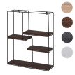 Étagère murale HWC-K76 - Étagère suspendue Étagère flottante - 4 étagères Métal massif-bois industriel 51x40x11cm - brun foncé