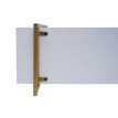 Etagère murale HWC-K78 - étagère suspendue - 3 étagères en métal massif-bois industriel 60x60x18cm - blanc - métal doré