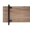 Étagère murale HWC-K78 - Étagère suspendue Schweberegal - 3 étagères Bois massif industriel 60x60x18cm - naturel - métal noir