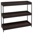 Étagère HWC-K71 - Étagère sur pied Étagère à plantes Étagère à livres - bois métal 3 étagères 90x100x35cm MVG-certifié - brun f