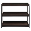 Étagère HWC-K71 - Étagère sur pied Étagère à plantes Étagère à livres - bois métal 3 étagères 90x100x35cm MVG-certifié - brun f