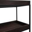 Étagère HWC-K71 - Étagère sur pied Étagère à plantes Étagère à livres - bois métal 3 étagères 90x100x35cm MVG-certifié - brun f