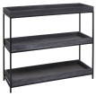 Étagère HWC-K71 - Étagère sur pied Étagère à plantes Étagère à livres - bois métal 3 étagères 90x100x35cm MVG-certifié - gris f