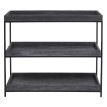 Étagère HWC-K71 - Étagère sur pied Étagère à plantes Étagère à livres - bois métal 3 étagères 90x100x35cm MVG-certifié - gris f