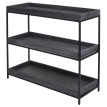 Étagère HWC-K71 - Étagère sur pied Étagère à plantes Étagère à livres - bois métal 3 étagères 90x100x35cm MVG-certifié - gris f