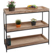 Étagère HWC-K71 - Étagère sur pied Étagère à plantes Étagère à livres - bois métal 3 étagères 90x100x35cm MVG-certifié - couleu