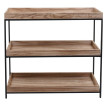 Étagère HWC-K71 - Étagère sur pied Étagère à plantes Étagère à livres - bois métal 3 étagères 90x100x35cm MVG-certifié - couleu