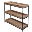 Étagère HWC-K71 - Étagère sur pied Étagère à plantes Étagère à livres - bois métal 3 étagères 90x100x35cm MVG-certifié - couleu