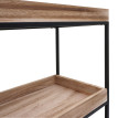 Étagère HWC-K71 - Étagère sur pied Étagère à plantes Étagère à livres - bois métal 3 étagères 90x100x35cm MVG-certifié - couleu