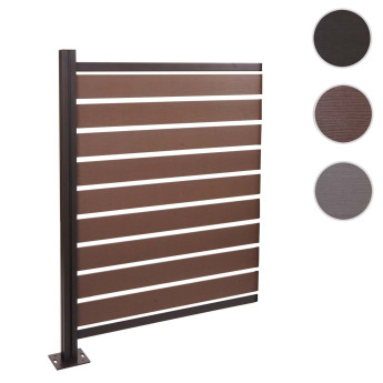 Alu clôtures pour poubelles HWC-K57 - élément d'extension habillage de poubelle - aspect bois extensible 130x100x6cm - anthraci