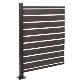 Alu clôtures pour poubelles HWC-K57 - élément d'extension habillage de poubelle - aspect bois extensible 130x100x6cm - anthraci