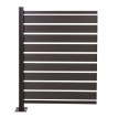 Alu clôtures pour poubelles HWC-K57 - élément d'extension habillage de poubelle - aspect bois extensible 130x100x6cm - anthraci