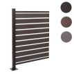 Alu clôtures pour poubelles HWC-K57 - élément d'extension habillage de poubelle - aspect bois extensible 130x100x6cm - anthraci