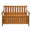 Banc de jardin HWC-L68 avec espace de rangement - Outdoor sapin bois MVG 114cm - brun