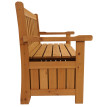 Banc de jardin HWC-L68 avec espace de rangement - Outdoor sapin bois MVG 114cm - brun