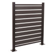 Clôture pour poubelles en aluminium HWC-K57 - élément de base habillage pour poubelles - aspect bois extensible 130x110x6cm - a
