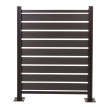Clôture pour poubelles en aluminium HWC-K57 - élément de base habillage pour poubelles - aspect bois extensible 130x110x6cm - a
