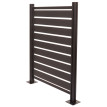 Clôture pour poubelles en aluminium HWC-K57 - élément de base habillage pour poubelles - aspect bois extensible 130x110x6cm - a