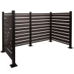 Alu clôtures pour poubelles HWC-K57 - habillage pour poubelles - aspect bois extensible 130x206x110cm - anthracite