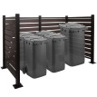 Alu clôtures pour poubelles HWC-K57 - habillage pour poubelles - aspect bois extensible 130x206x110cm - anthracite