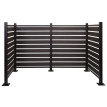 Alu clôtures pour poubelles HWC-K57 - habillage pour poubelles - aspect bois extensible 130x206x110cm - anthracite