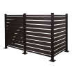 Alu clôtures pour poubelles HWC-K57 - habillage pour poubelles - aspect bois extensible 130x206x110cm - anthracite