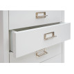 Caisson à roulettes HWC-L49 - armoire à tiroirs en acier armoire à dossiers - métal 55x40x41cm 4 tiroirs - blanc
