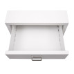 Caisson à roulettes HWC-L49 - armoire à tiroirs en acier armoire à dossiers - métal 55x40x41cm 4 tiroirs - blanc