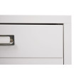 Caisson à roulettes HWC-L49 - armoire à tiroirs en acier armoire à dossiers - métal 55x40x41cm 4 tiroirs - blanc
