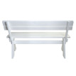 Banc de jardin HWC-L66 - banc en bois Banc de parc - qualité gastronomique - bois massif 148cm - blanc