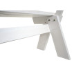 Banc de jardin HWC-L66 - banc en bois Banc de parc - qualité gastronomique - bois massif 148cm - blanc