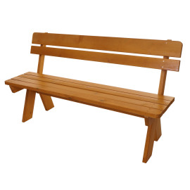 Banc de jardin HWC-L66 - banc en bois Banc de parc - qualité gastronomique - bois massif 148cm - miel