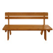 Banc de jardin HWC-L66 - banc en bois Banc de parc - qualité gastronomique - bois massif 148cm - miel