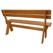 Banc de jardin HWC-L66 - banc en bois Banc de parc - qualité gastronomique - bois massif 148cm - miel