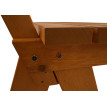 Banc de jardin HWC-L66 - banc en bois Banc de parc - qualité gastronomique - bois massif 148cm - miel