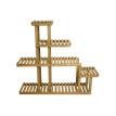 Étagère à plantes HWC-L71 - Étagère à fleurs - 5 étagères - 95x105x25cm Outdoor Sapin Bois MVG - brun