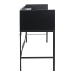 Bureau HWC-J79 - table d'ordinateur de bureau - tiroir 120x50cm bois métal - aspect noyer