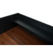 Bureau HWC-J79 - table d'ordinateur de bureau - tiroir 120x50cm bois métal - aspect noyer
