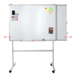 Tableau blanc HWC-C85b - avec tableau extensible Tableau magnétique Tableau d'affichage - mobile sur roulettes - accessoires inc