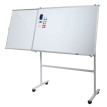 Tableau blanc HWC-C85b - avec tableau extensible Tableau magnétique Tableau d'affichage - mobile sur roulettes - accessoires inc