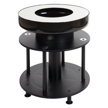 Bol de feu avec grill HWC-K95 - foyer Grill BBQ - plaque de grill surface de dépôt - acier inox émaillé Ø 56cm noir