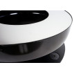 Bol de feu avec grill HWC-K95 - foyer Grill BBQ - plaque de grill surface de dépôt - acier inox émaillé Ø 56cm noir