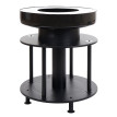 Bol de feu avec grill HWC-K95 - foyer Grill BBQ - plaque de grill surface de dépôt - acier inox émaillé Ø 56cm noir