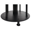 Bol de feu avec grill HWC-K95 - foyer Grill BBQ - plaque de grill surface de dépôt - acier inox émaillé Ø 56cm noir