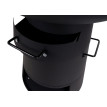Bol de feu avec grill HWC-K96 - foyer panier de feu BBQ - grille plaque de grill - acier inox Ø 58cm noir